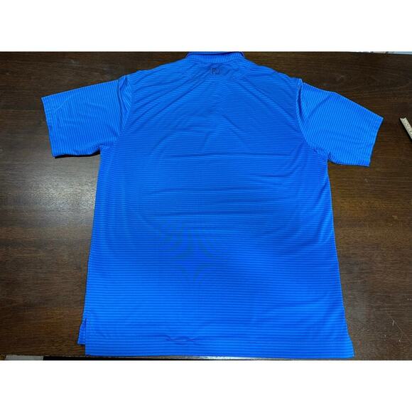 FootJoy Golf Performance Striped Polo Men Large Blue Active Stretch FJ Athletic - Picture 4 of 10
